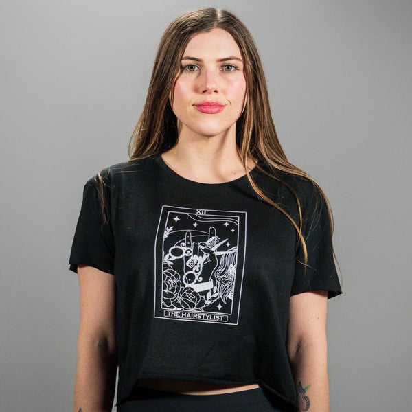 Cropped Hairstylist Tarot Card Tee - Fire Inside Me - 