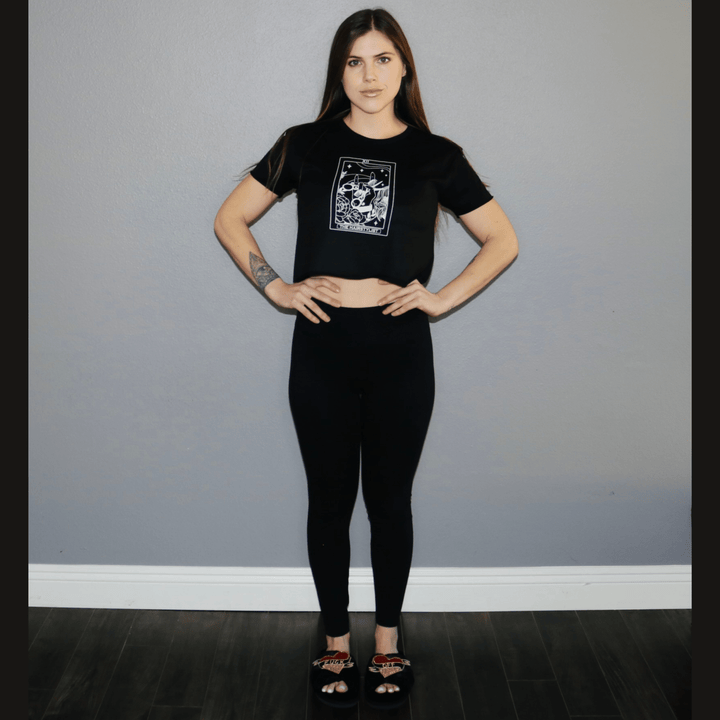 Cropped Hairstylist Tarot Card Tee - Fire Inside Me - 