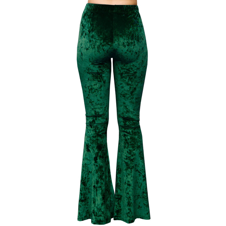 Emerald Green Velvet Bell Bottoms - Fire Inside Me - 