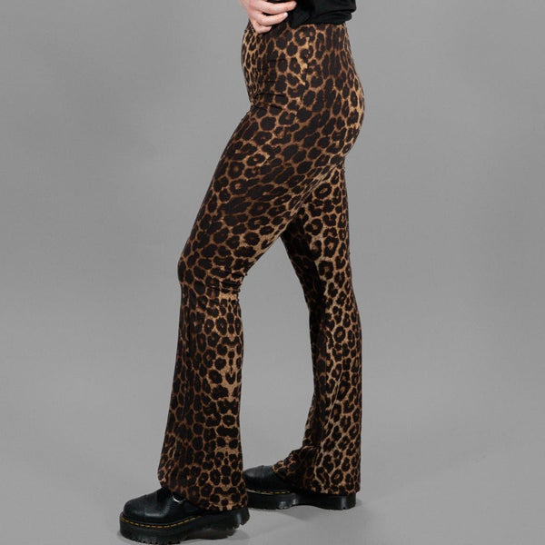 Leopard Print Bell Bottoms - Fire Inside Me - 