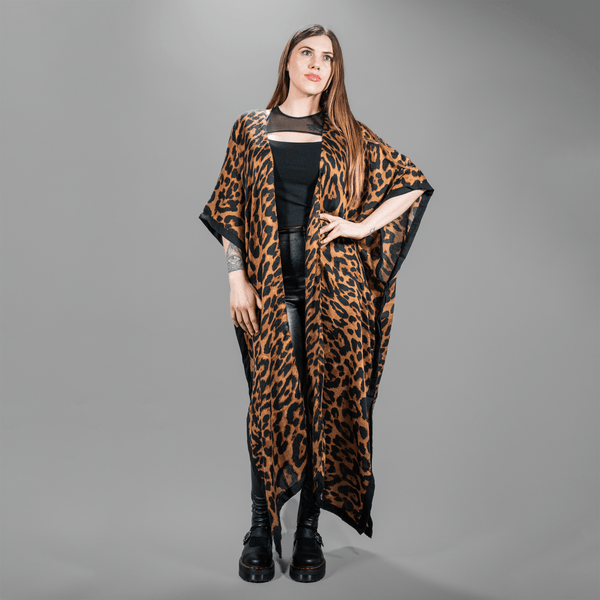 Leopard Print Kimono - Fire Inside Me - 