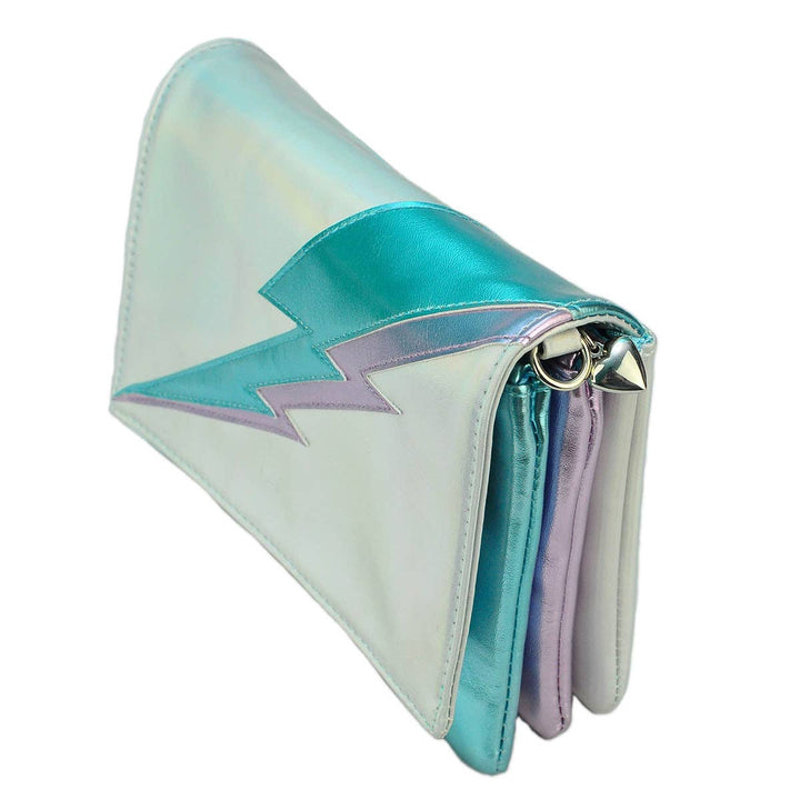 Lightning Bolt Romy Convertible Clutch in Iridescent Dream - Fire Inside Me - 