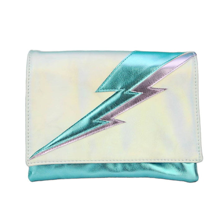 Lightning Bolt Romy Convertible Clutch in Iridescent Dream - Fire Inside Me - 