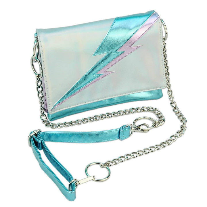 Lightning Bolt Romy Convertible Clutch in Iridescent Dream - Fire Inside Me - 