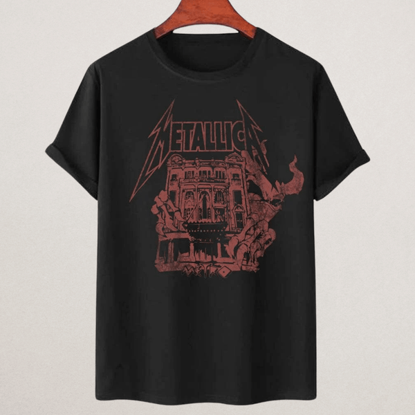 Metallica Black Graphic Tee - Fire Inside Me - 