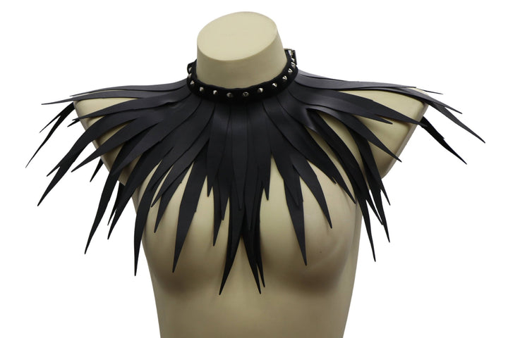 Studded Fringed Choker - Fire Inside Me - 